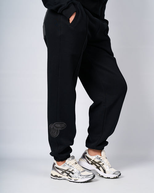 Womens Black Charcoal Bubble Jogger