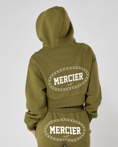 Womens Khaki Maison Zip Hoodie