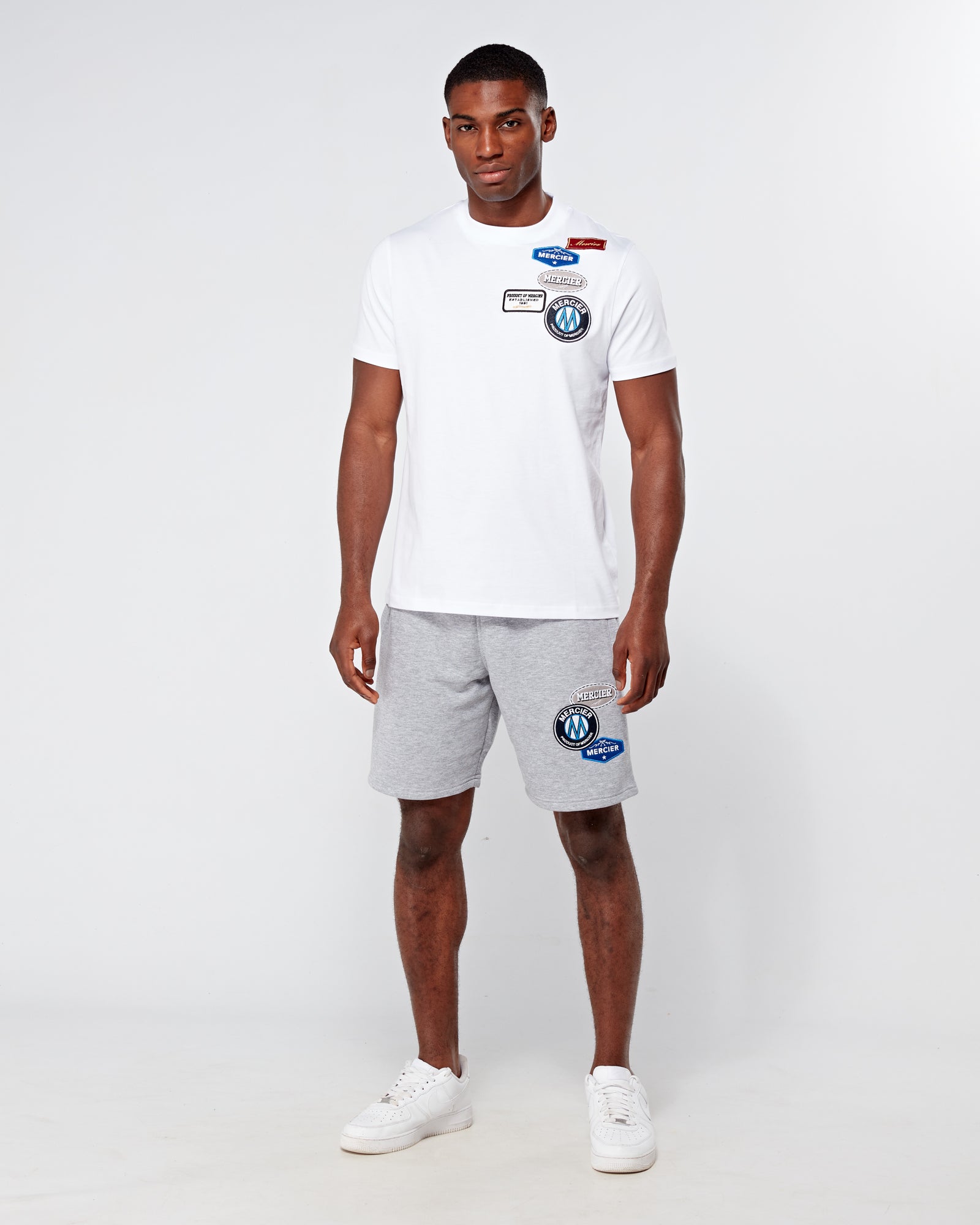 Grey Marl OG Mercier Badge Shorts – MERCIER