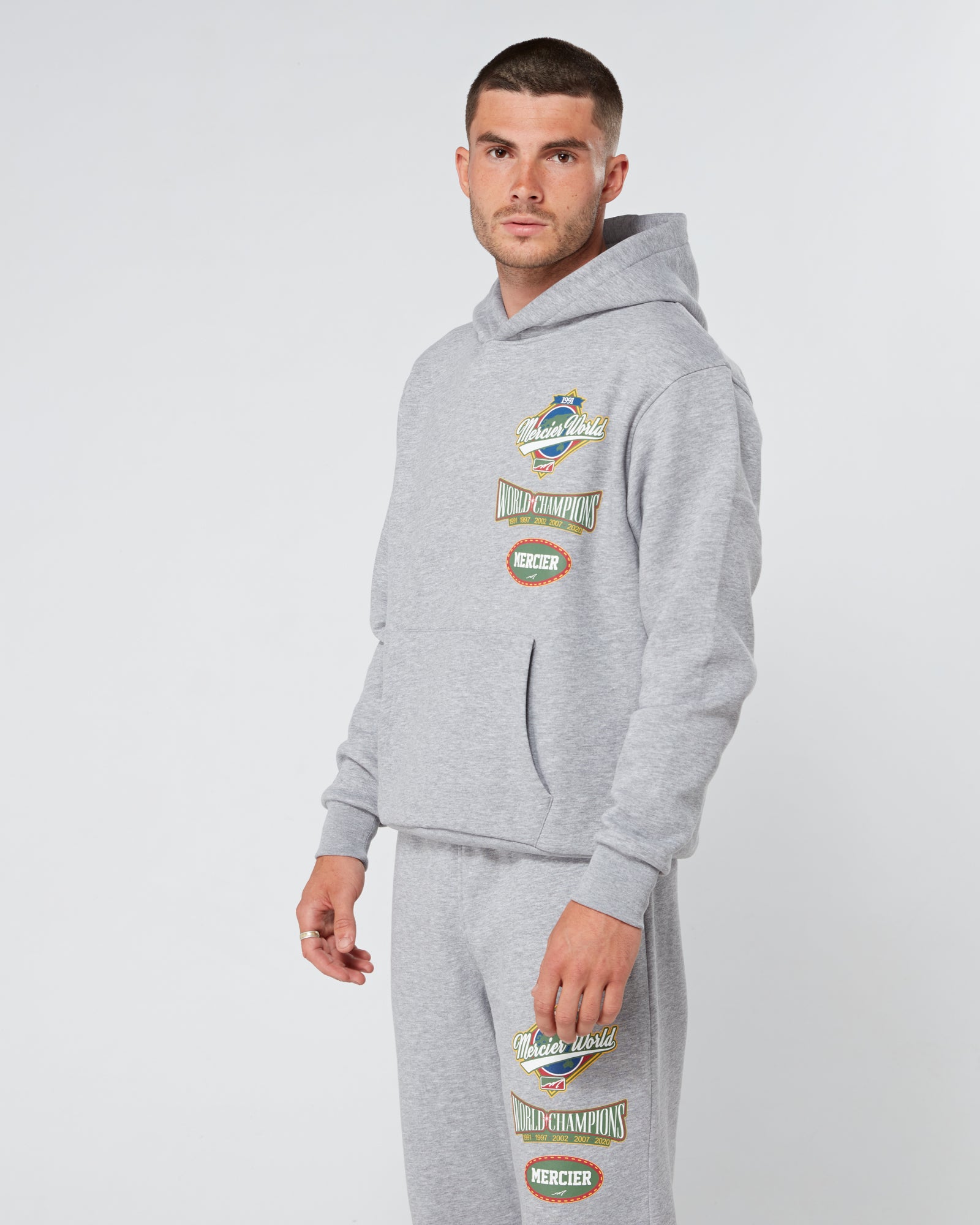 Grey Marl Mercier World Hoodie – MERCIER