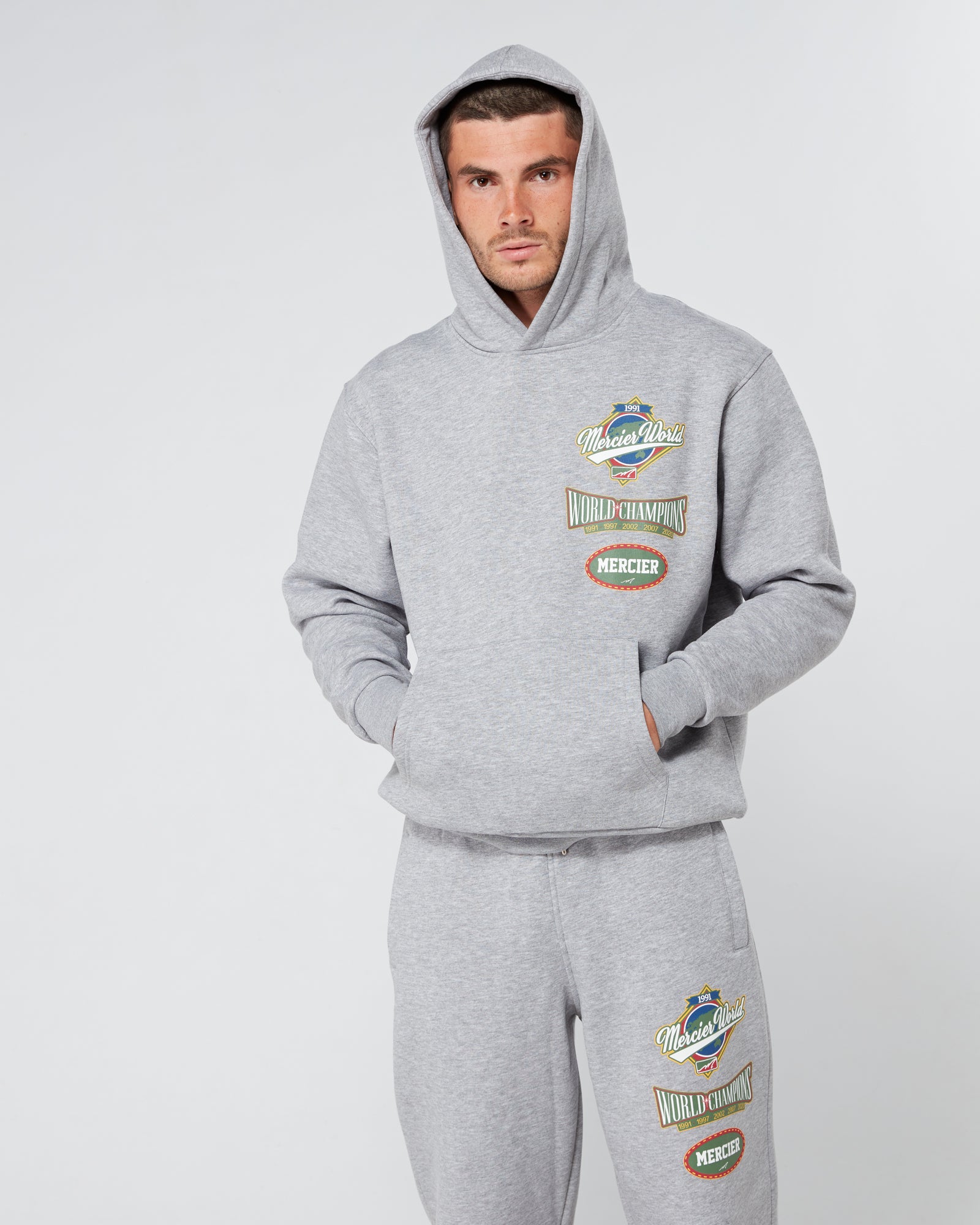 Grey Marl Mercier World Hoodie MERCIER