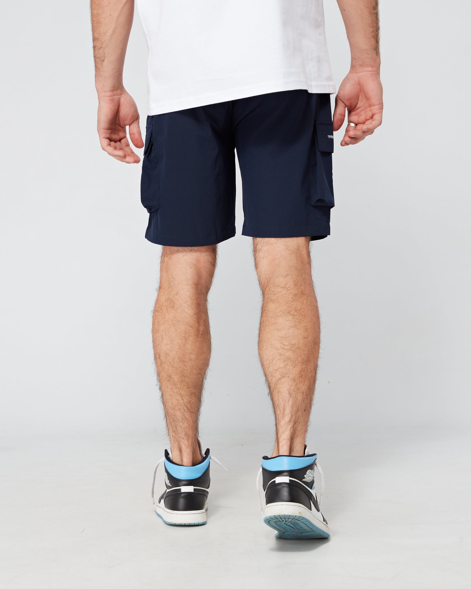 Navy Mercier OG Badge Cargo Shorts – MERCIER