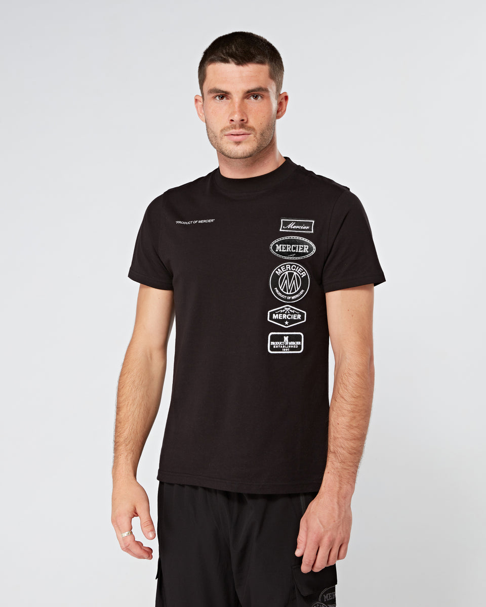Black Mono Hybrid badge Tshirt – MERCIER
