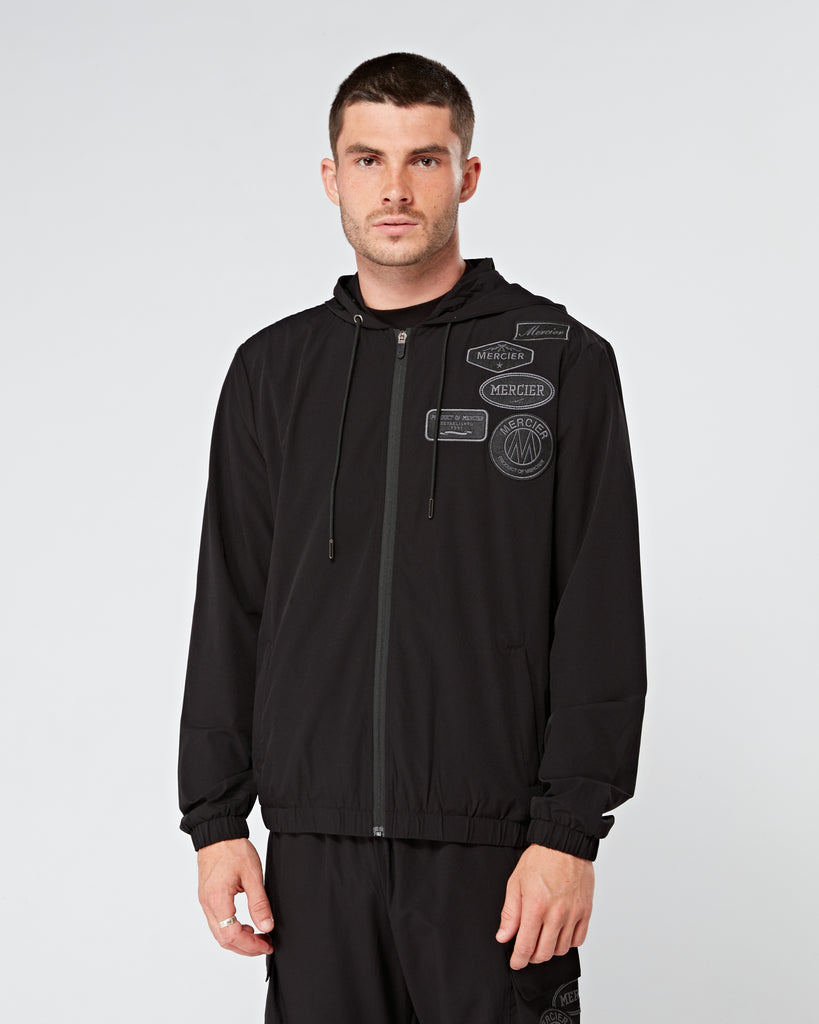 mens mercier black badge tonal windbreaker