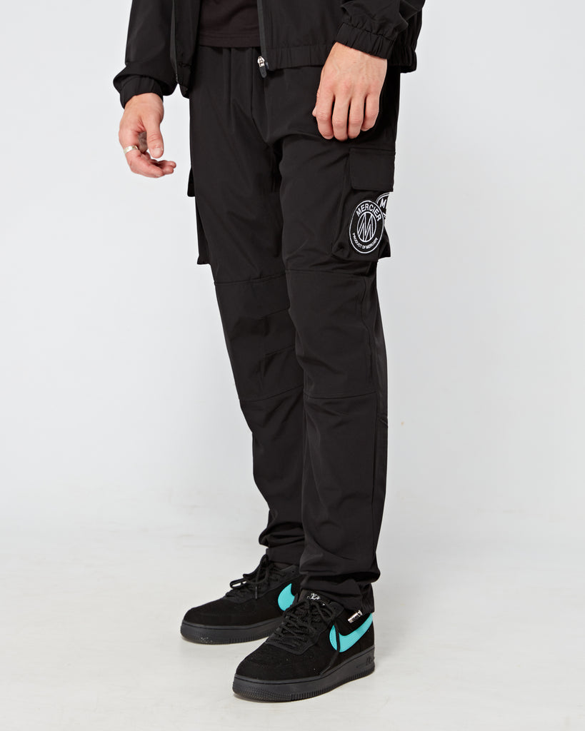 Mercier Mens Black Monochrome cargos