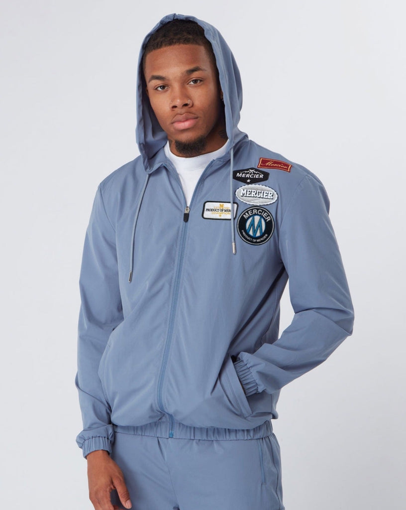mens mercier cool blue og badge windbreaker