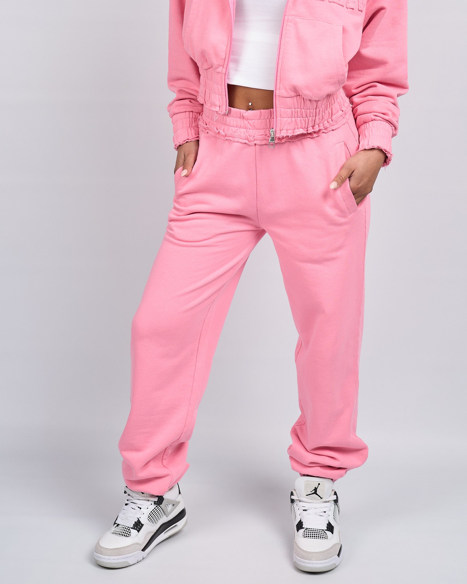 Distressed joggers womens outlet