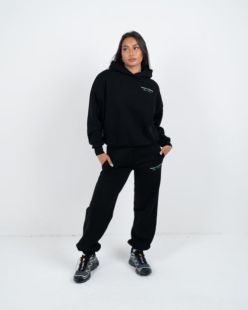 Femmes Noir Vert Produit de Mercier Joggers