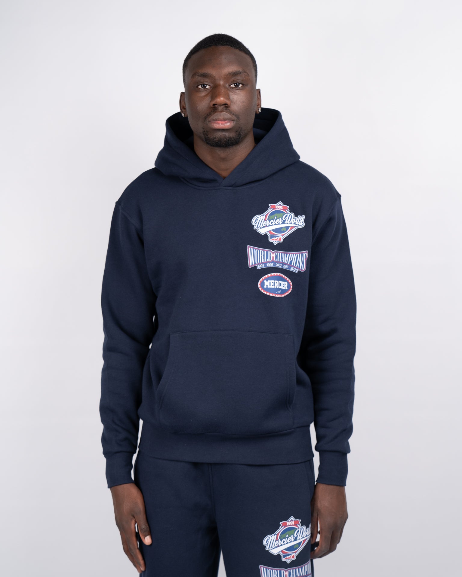 Navy Mercier World Hoodie – MERCIER