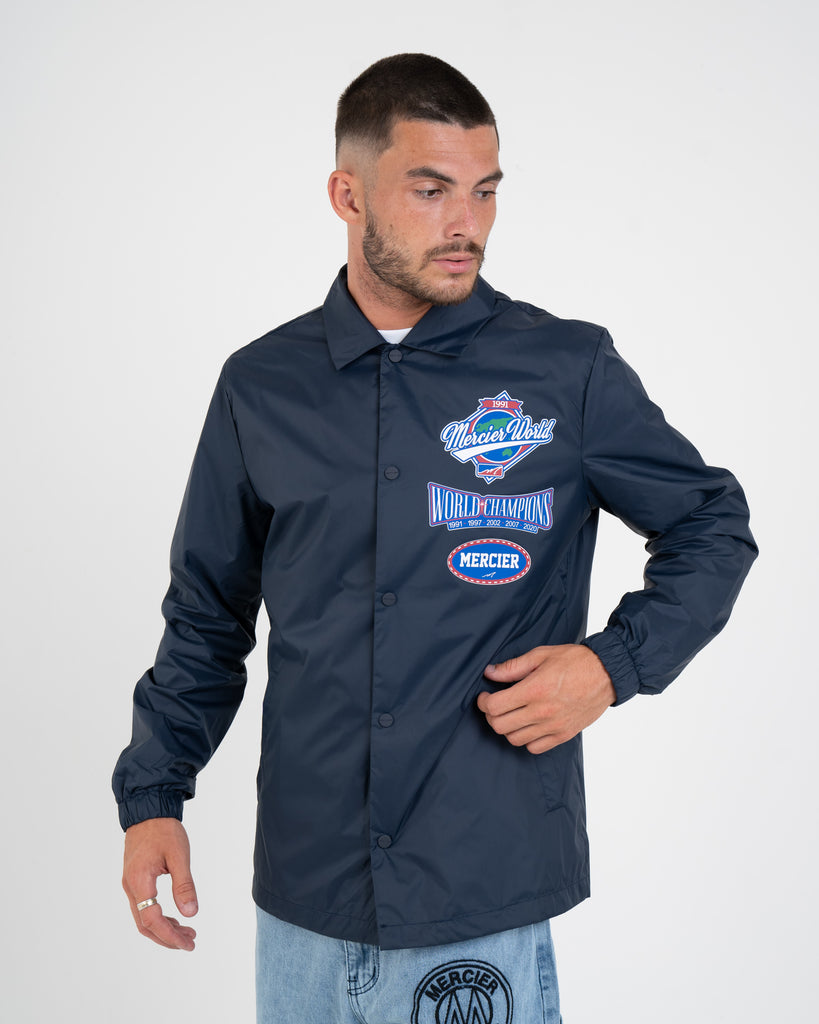 mens mercier world coach jacket navy