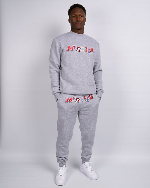 Grey Marl Mercier Crewneck Gan ainme