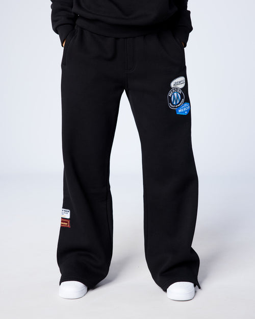 Women's Black OG Badge Open Hem Joggers