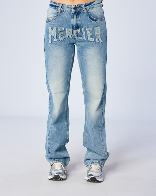 Womens Raw Edge Denim Jeans