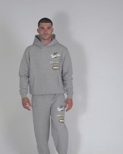 mens mercier grey marl mercier world hoodie