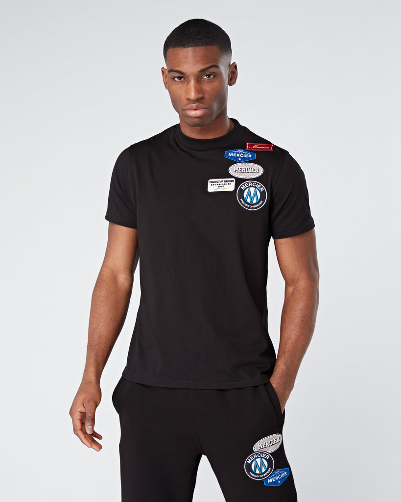 mens mercier og badge shirt black