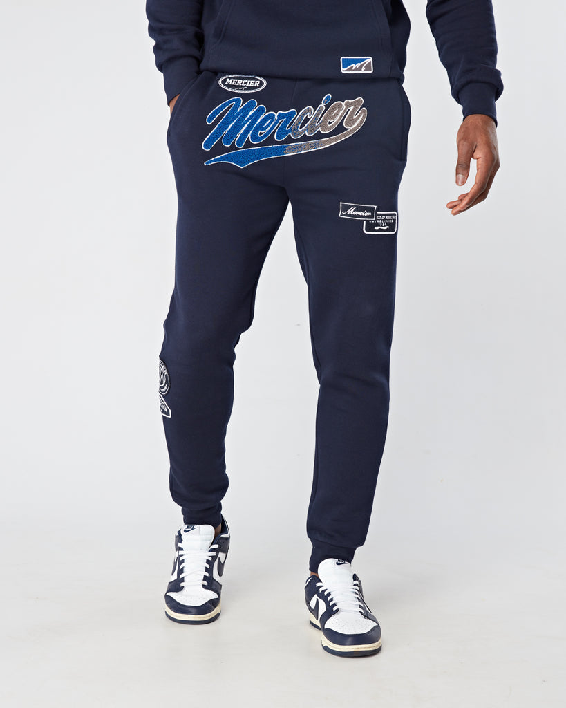 mens mercier navy fade teams joggers